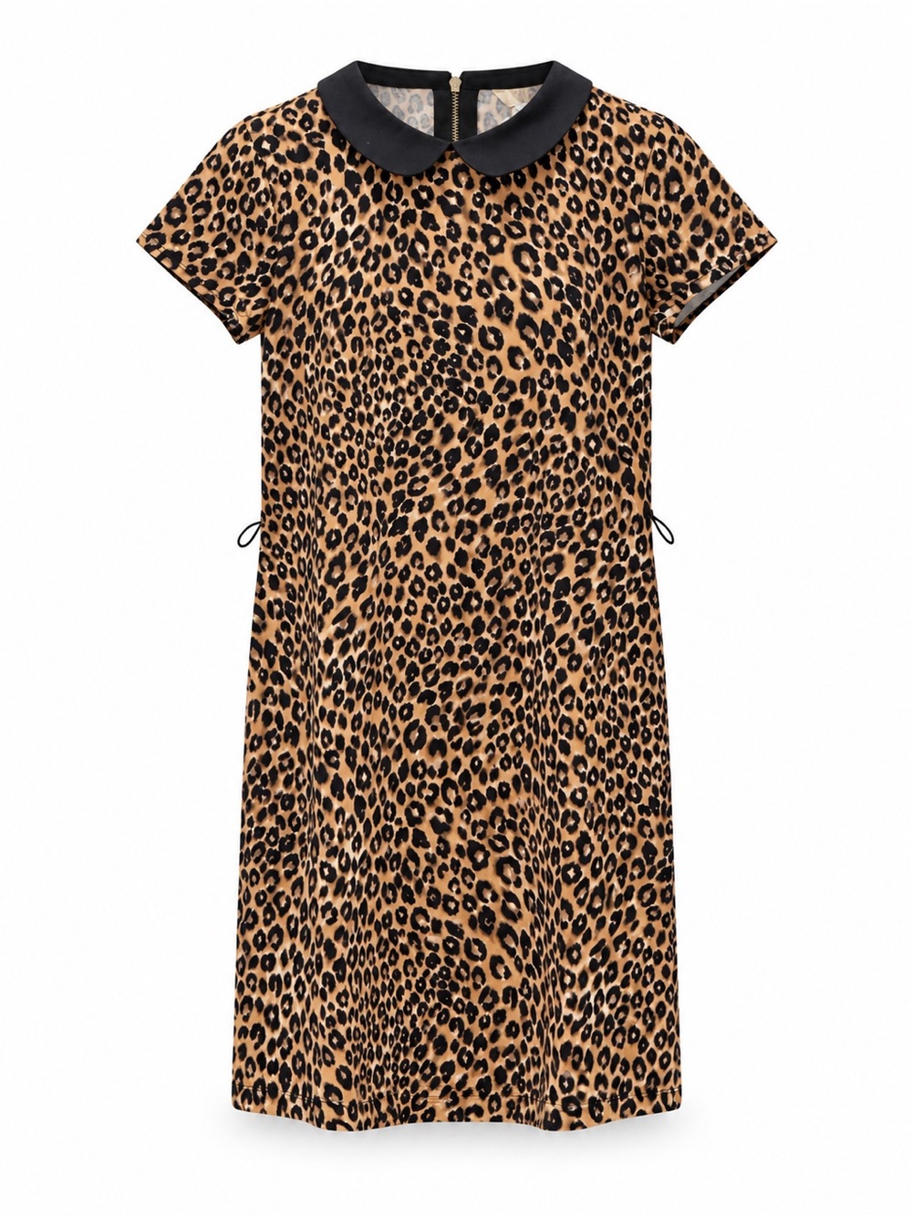 Forever 21 Girls' Leopard Print Dress with Black Peter Pan Collar